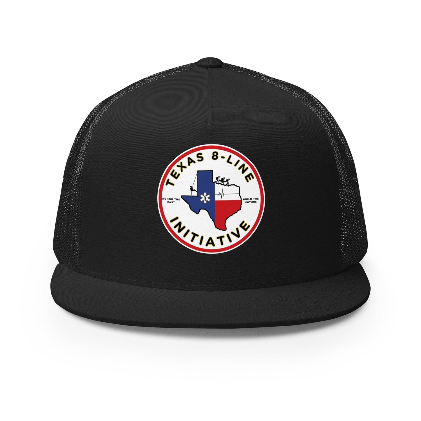 Performance | 5 Panel Trucker Cap | Texas 8 - Line Initiative | Badge Logo