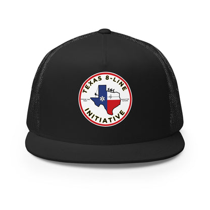 Performance | 5 Panel Trucker Cap | Texas 8 - Line Initiative | Badge Logo