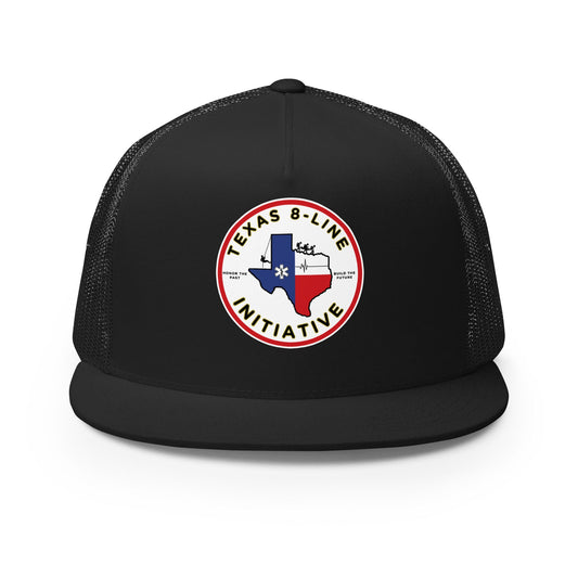Performance | 5 Panel Trucker Cap | Texas 8 - Line Initiative | Badge Logo