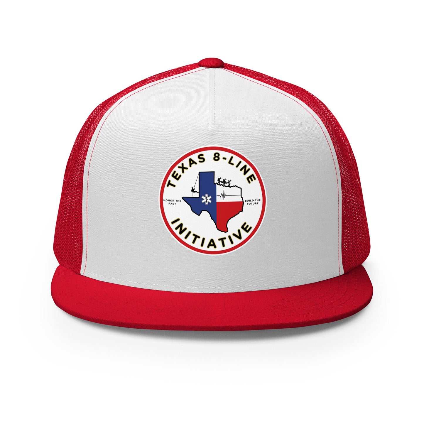 Performance | 5 Panel Trucker Cap | Texas 8 - Line Initiative | Badge Logo