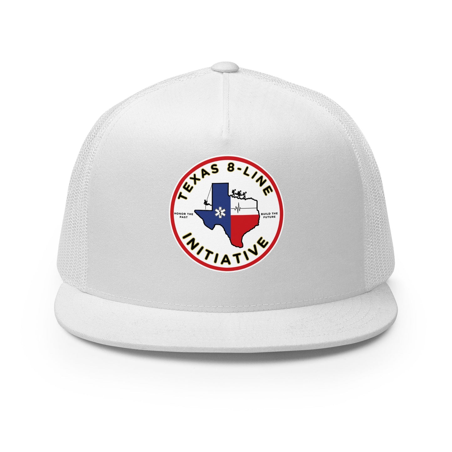 Performance | 5 Panel Trucker Cap | Texas 8 - Line Initiative | Badge Logo