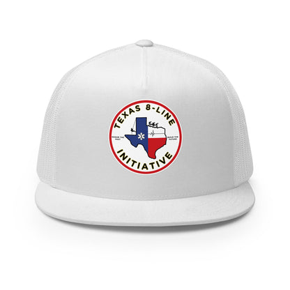 Performance | 5 Panel Trucker Cap | Texas 8 - Line Initiative | Badge Logo