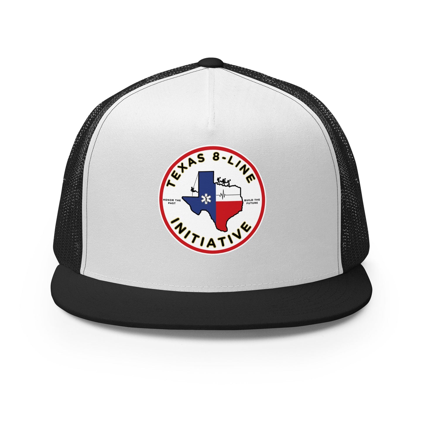 Performance | 5 Panel Trucker Cap | Texas 8 - Line Initiative | Badge Logo