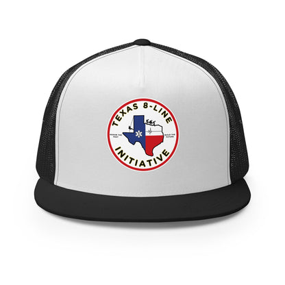 Performance | 5 Panel Trucker Cap | Texas 8 - Line Initiative | Badge Logo