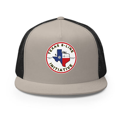 Performance | 5 Panel Trucker Cap | Texas 8 - Line Initiative | Badge Logo