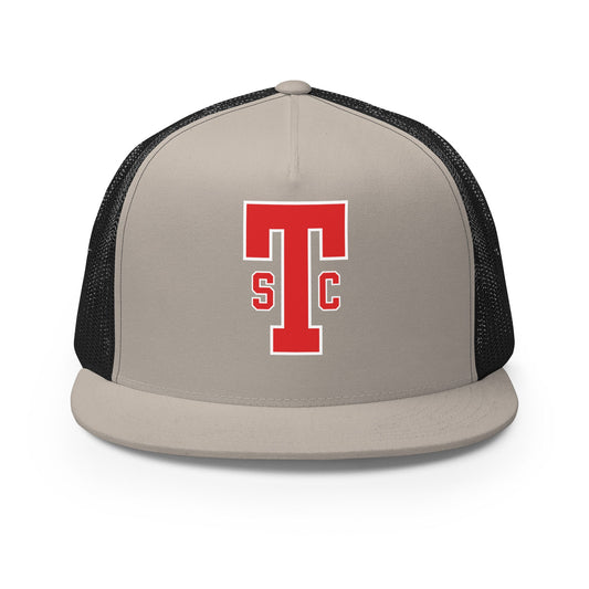 Performance | 5 Panel Trucker Cap | Texoma Softball Club | Block T Logo