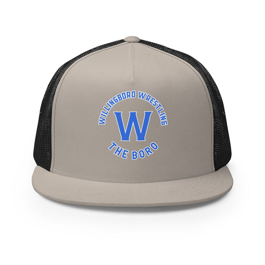Performance | 5 Panel Trucker Cap | The Boro Brand | Script Logo