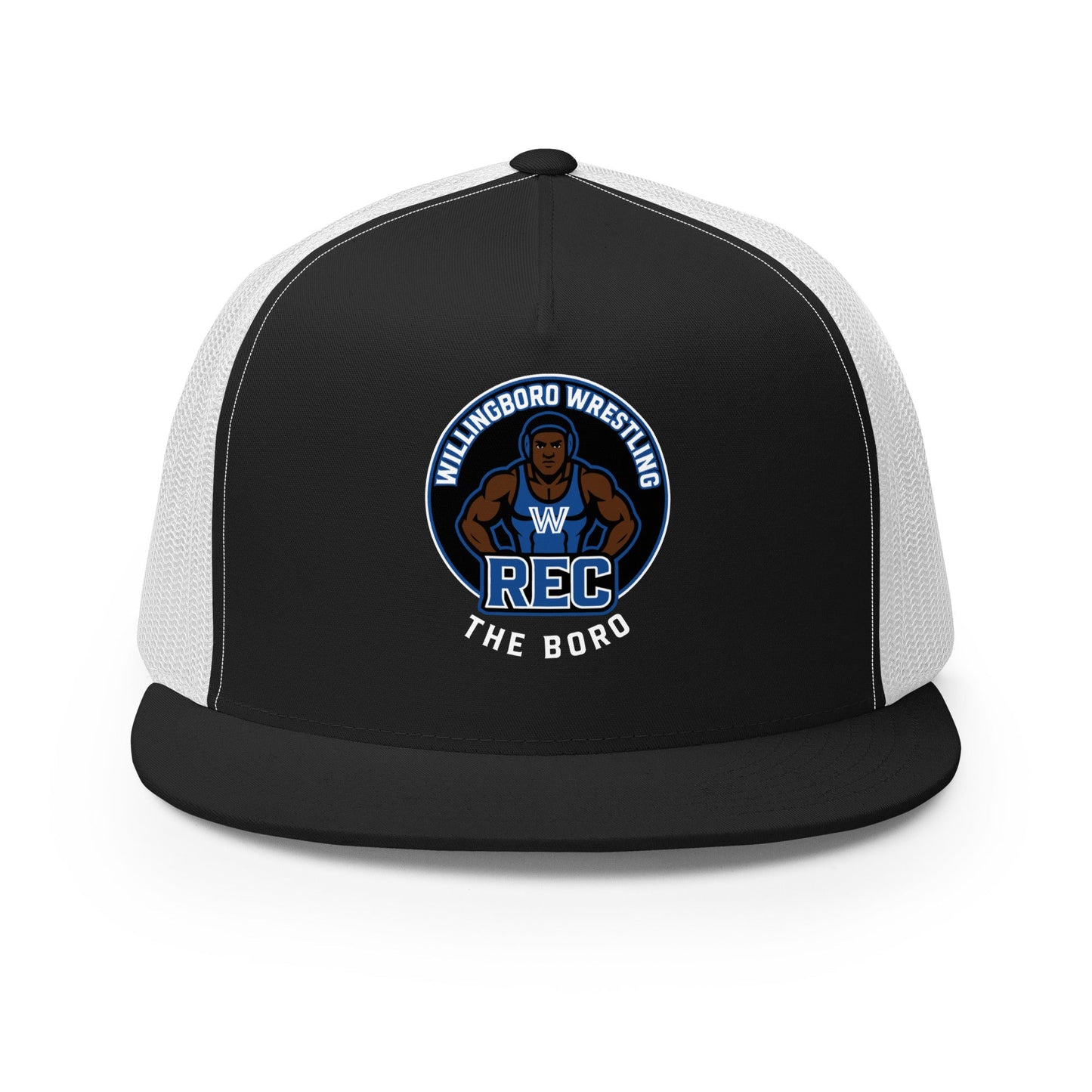 Performance | 5 Panel Trucker Cap | The Boro Brand | Wrestler Logo