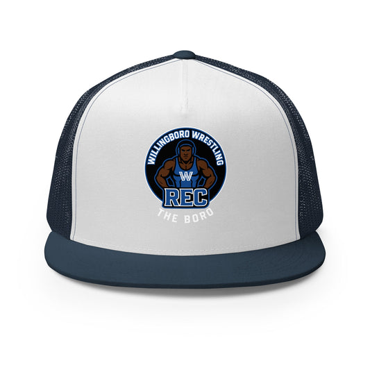 Performance | 5 Panel Trucker Cap | The Boro Brand | Wrestler Logo
