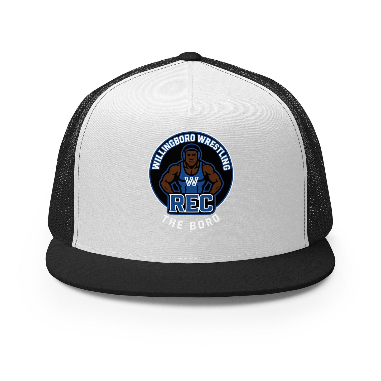 Performance | 5 Panel Trucker Cap | The Boro Brand | Wrestler Logo
