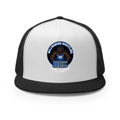 Performance | 5 Panel Trucker Cap | The Boro Brand | Wrestler Logo