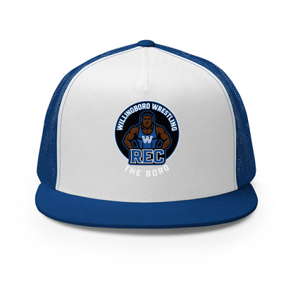 Performance | 5 Panel Trucker Cap | The Boro Brand | Wrestler Logo