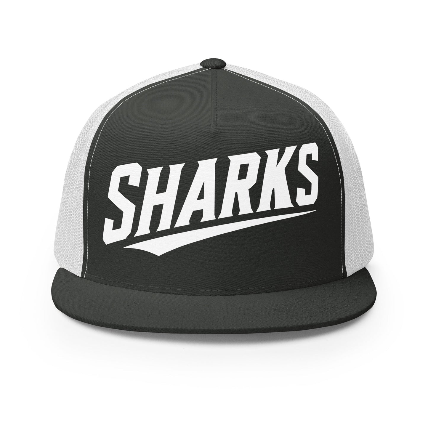 Performance | 5 Panel Trucker Cap | The Sharks Baseball Team | Script Logo