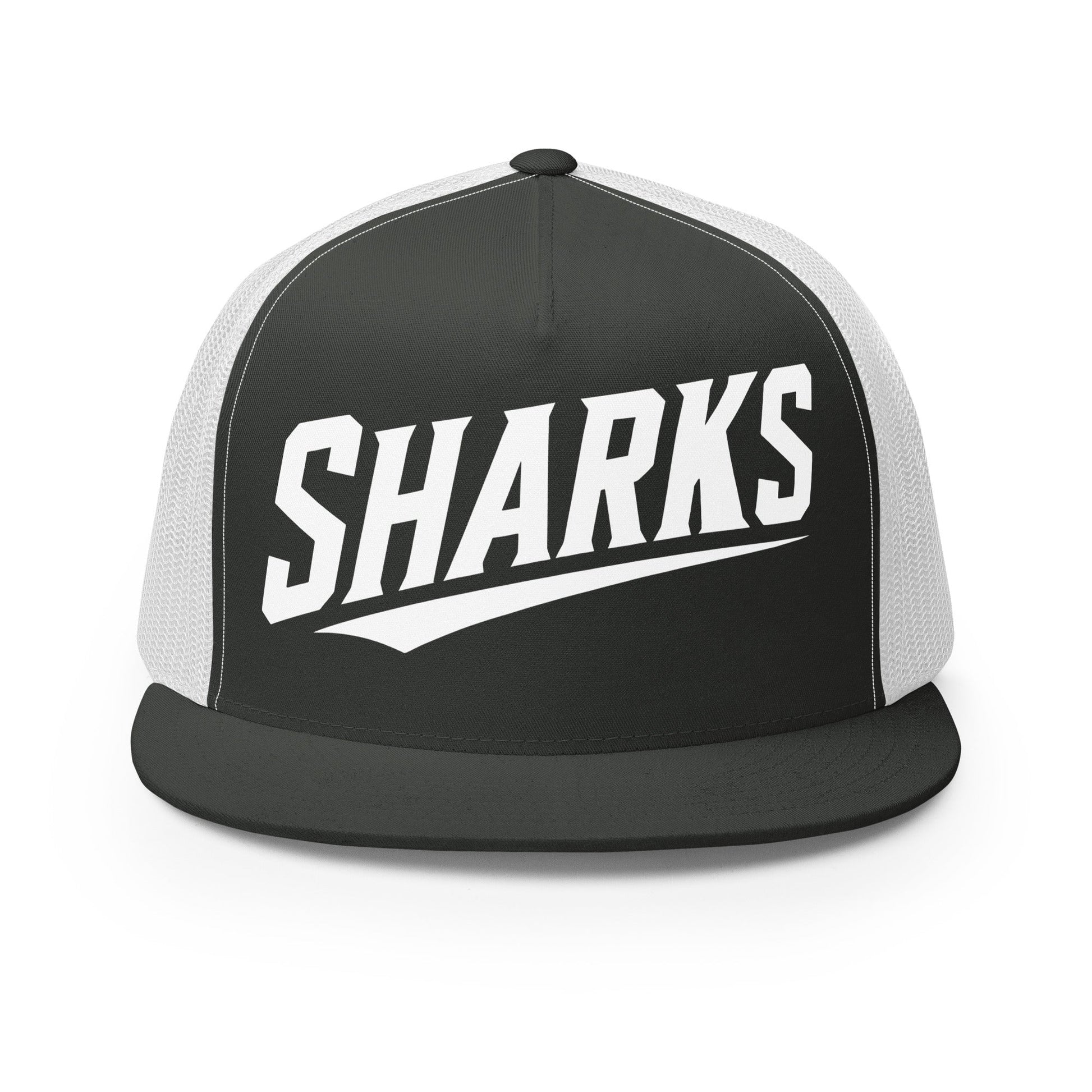 Performance | 5 Panel Trucker Cap | The Sharks Baseball Team | Script Logo