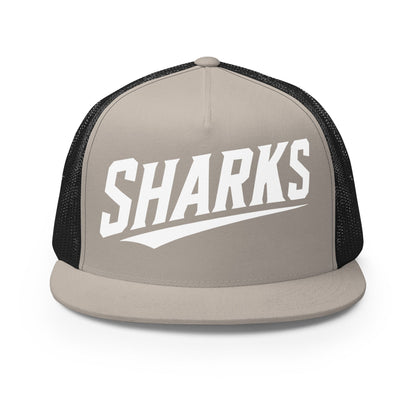 Performance | 5 Panel Trucker Cap | The Sharks Baseball Team | Script Logo