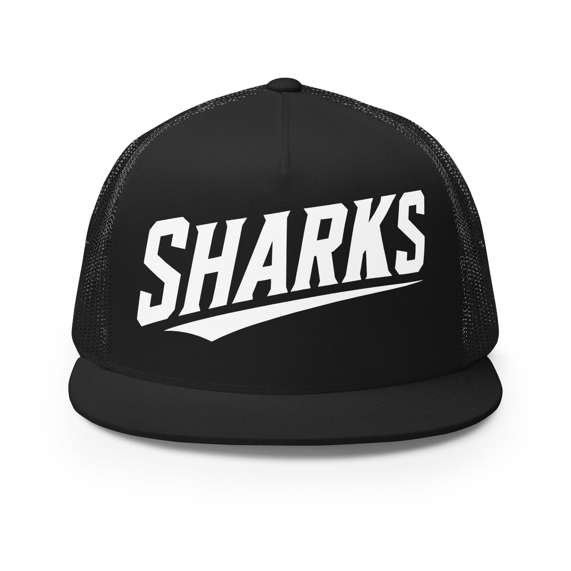 Performance | 5 Panel Trucker Cap | The Sharks Baseball Team | Script Logo