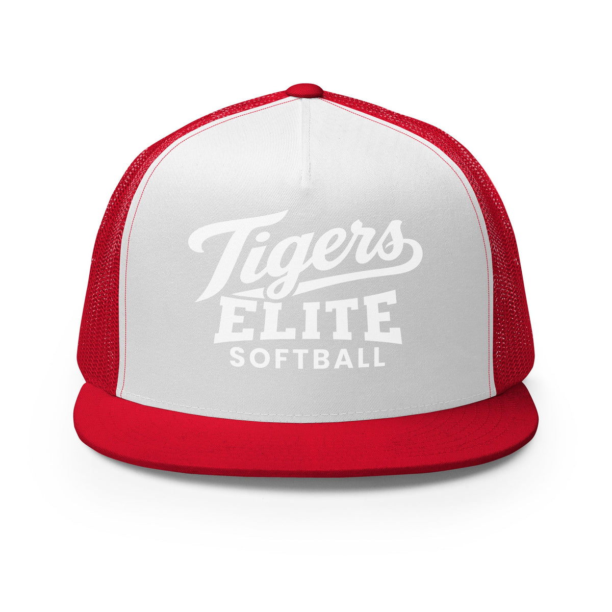 Performance | 5 Panel Trucker Cap | Tigers Elite Softball | Emblem Logo