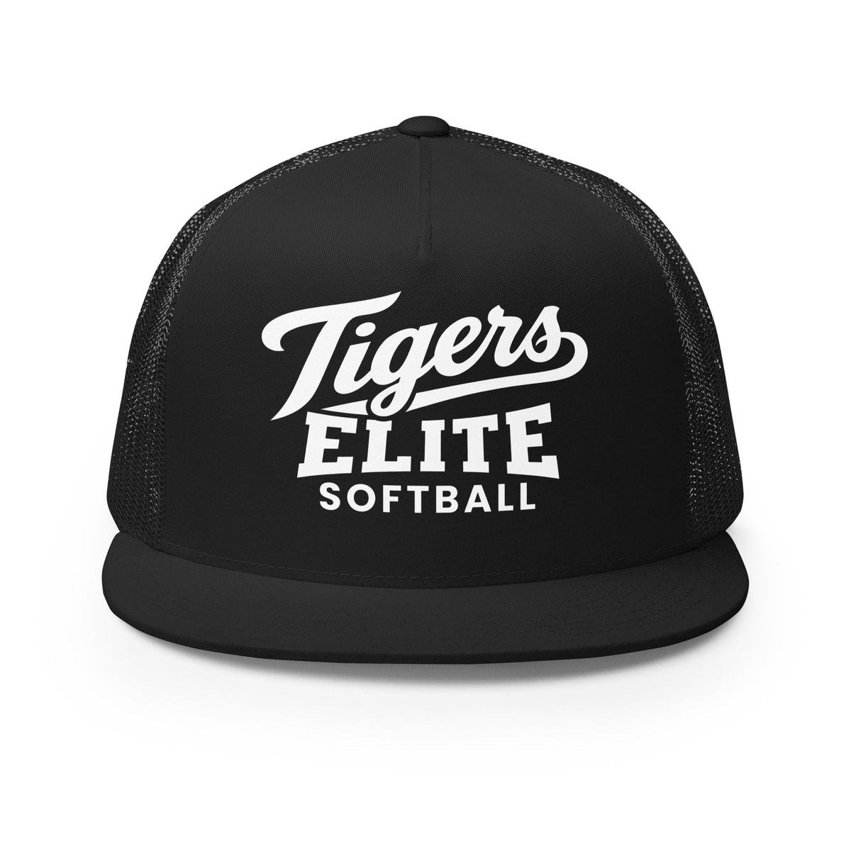 Performance | 5 Panel Trucker Cap | Tigers Elite Softball | Emblem Logo