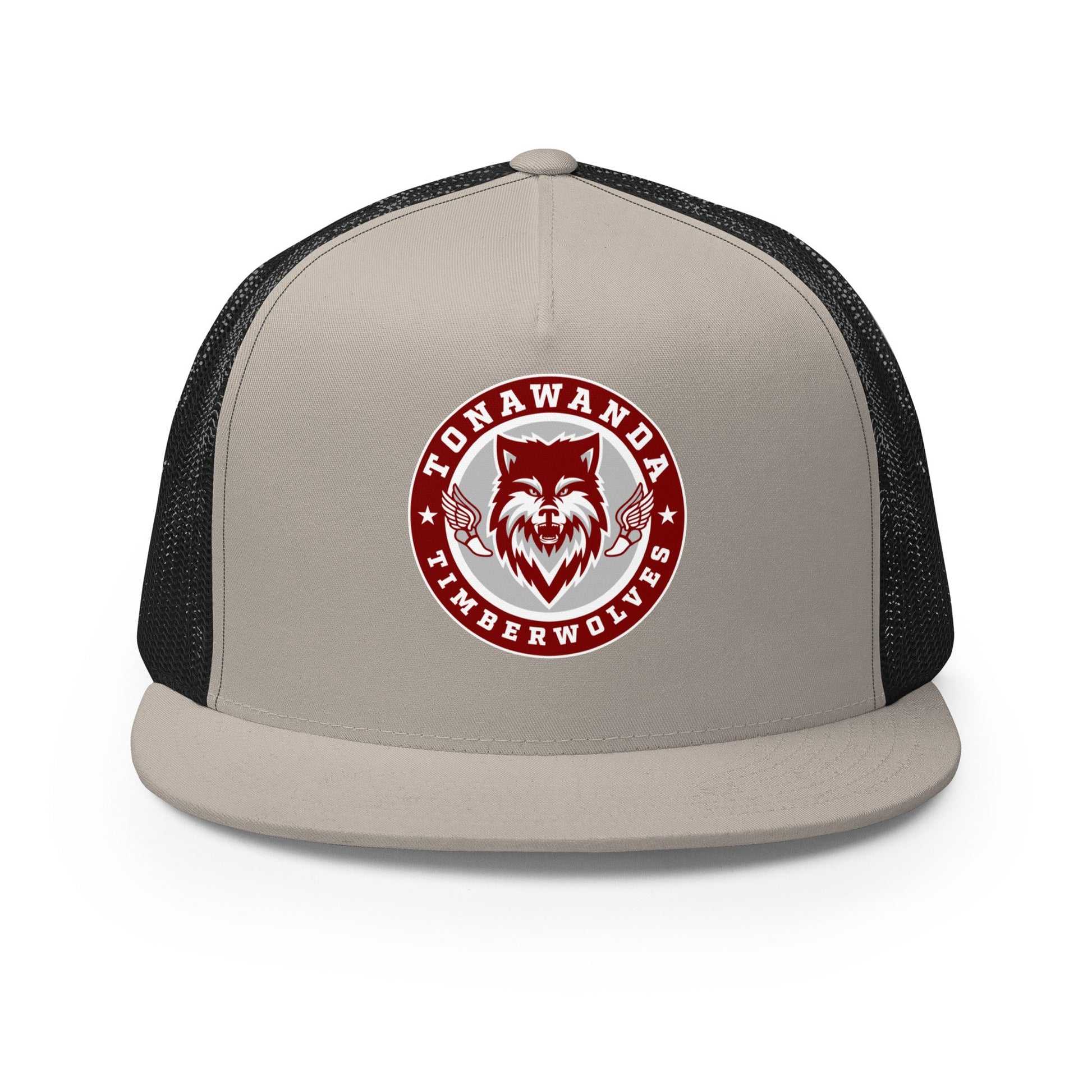 Performance | 5 Panel Trucker Cap | Tonawanda High School Track and Field | Mascot Badge Logo