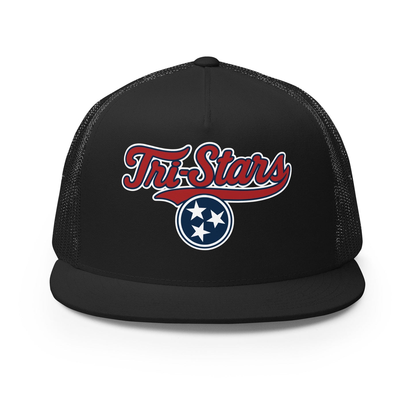 Performance | 5 Panel Trucker Cap | Tri - Stars | 3 Stars Logo