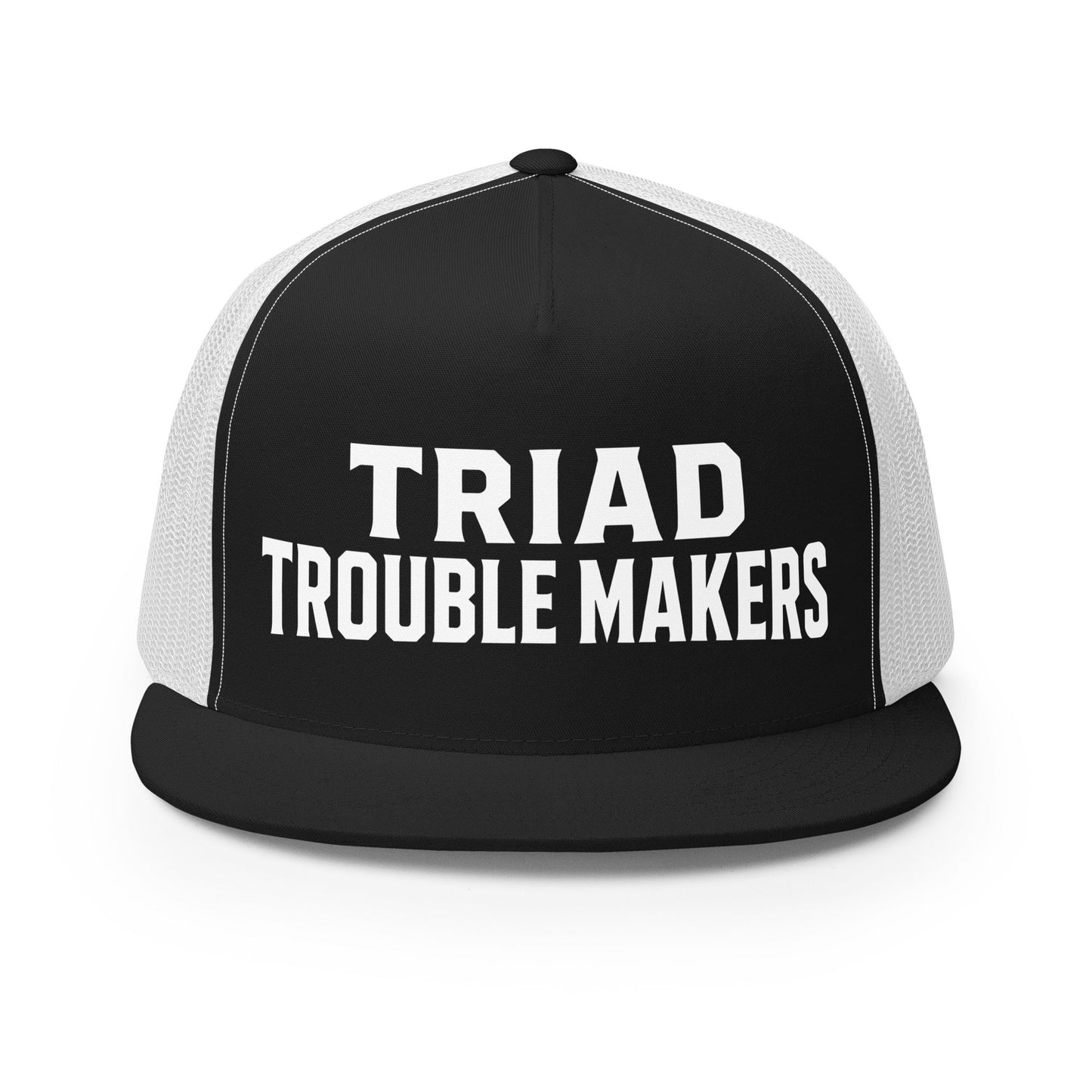 Performance | 5 Panel Trucker Cap | Triad Troublemakers | Script Logo