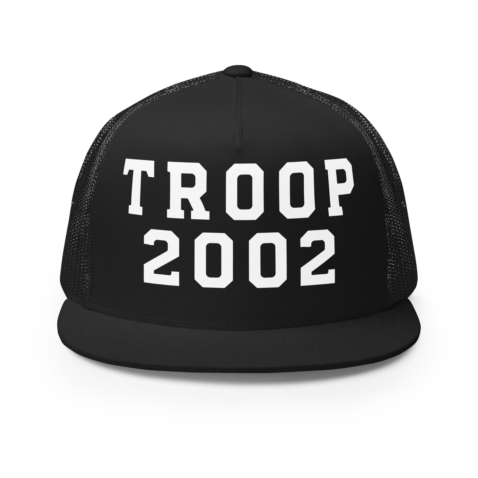 Performance | 5 Panel Trucker Cap | Troop 2002 | Emblem Logo