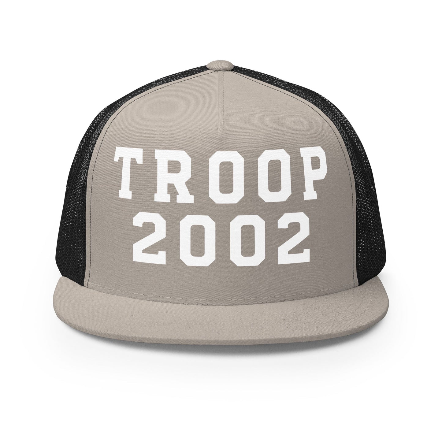Performance | 5 Panel Trucker Cap | Troop 2002 | Emblem Logo