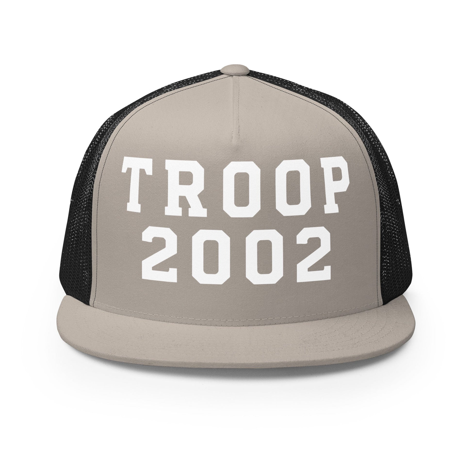 Performance | 5 Panel Trucker Cap | Troop 2002 | Emblem Logo