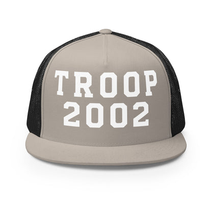 Performance | 5 Panel Trucker Cap | Troop 2002 | Emblem Logo