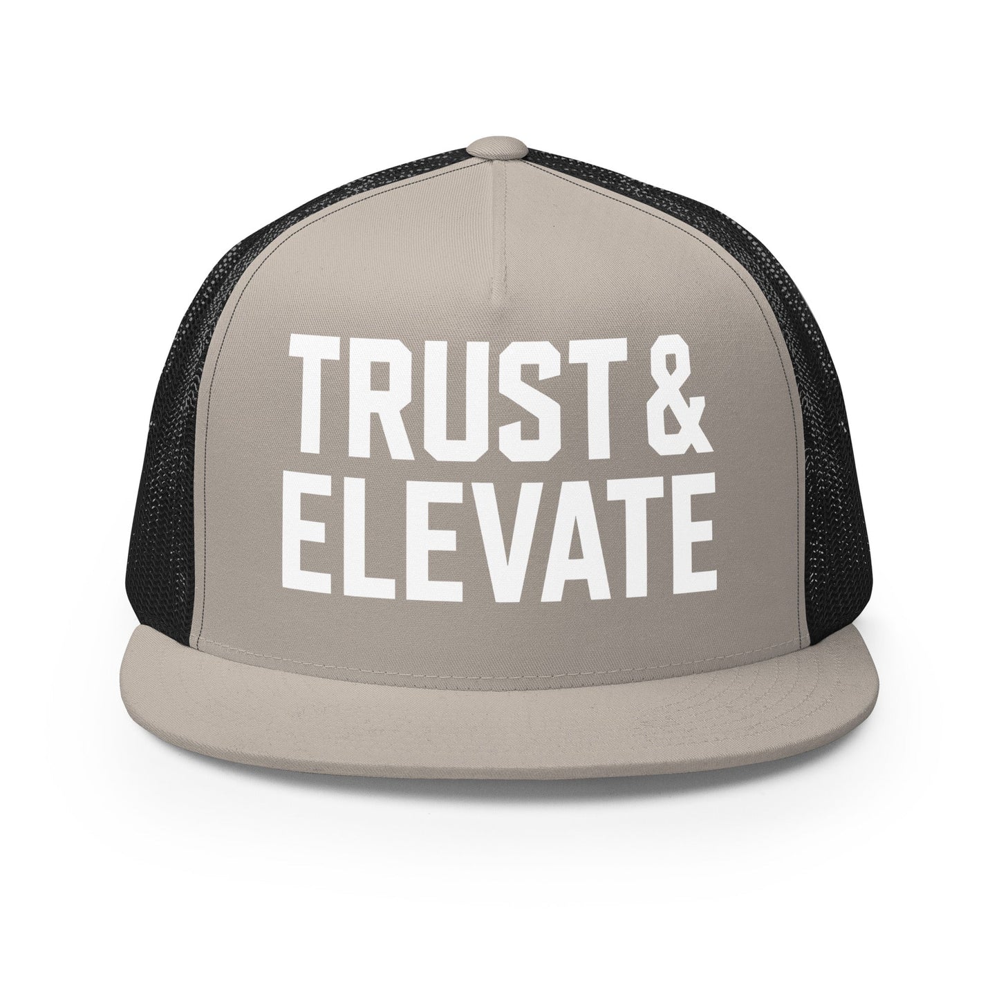 Performance | 5 Panel Trucker Cap | Trust & Elevate | Athletic Logo