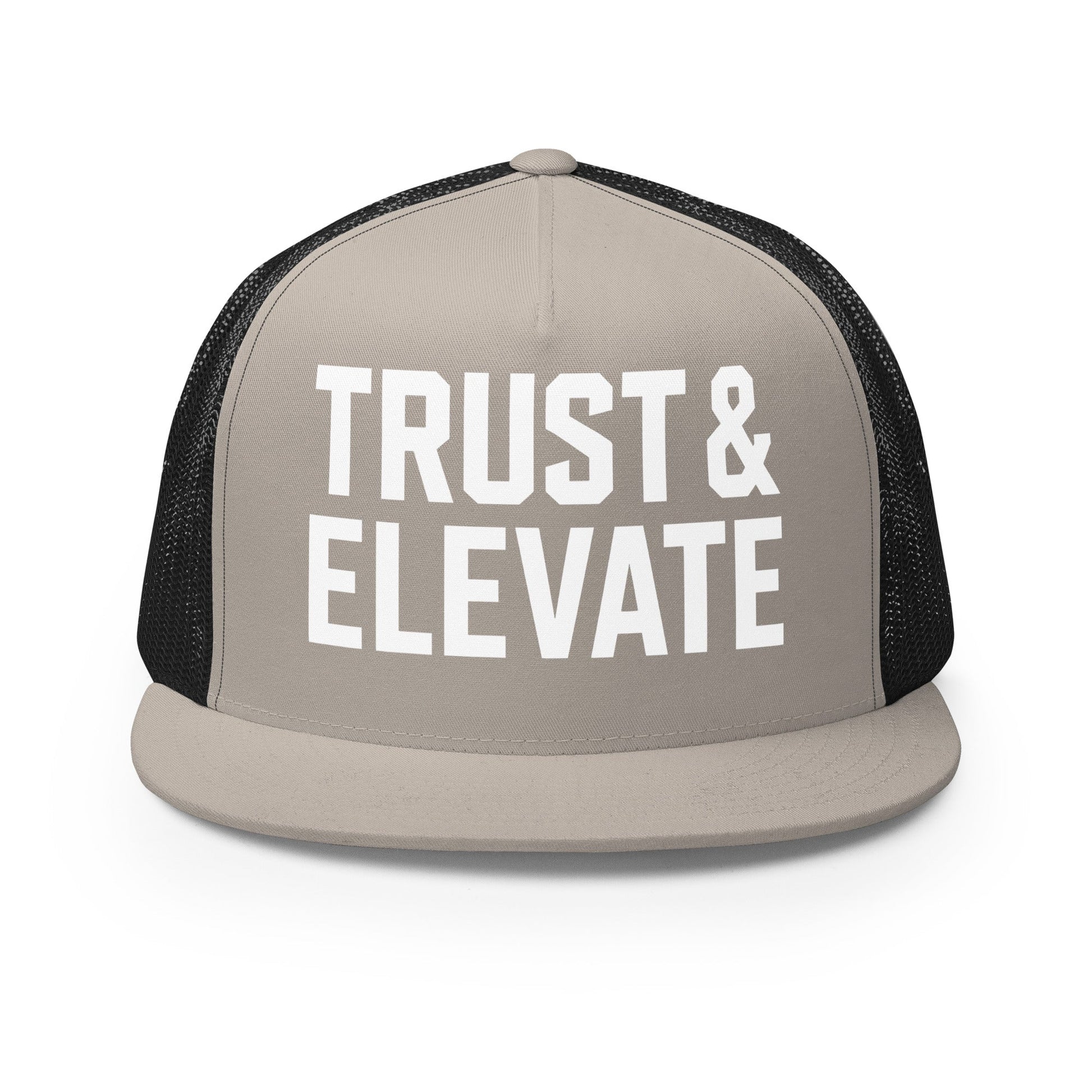 Performance | 5 Panel Trucker Cap | Trust & Elevate | Athletic Logo
