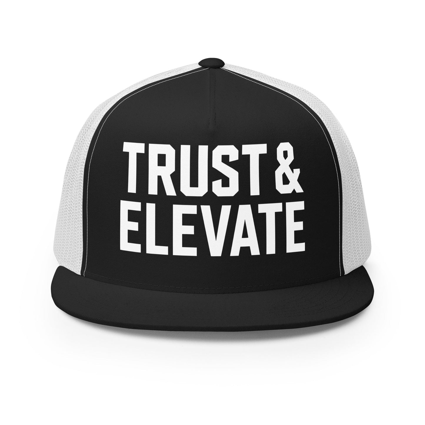 Performance | 5 Panel Trucker Cap | Trust & Elevate | Athletic Logo