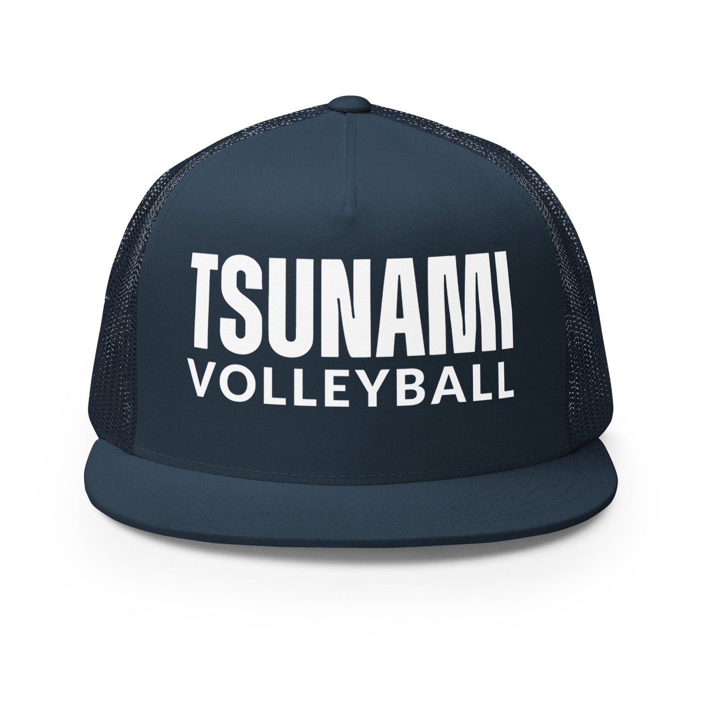 Performance | 5 Panel Trucker Cap | Tsunami Volleyball Club | Modern Script Logo