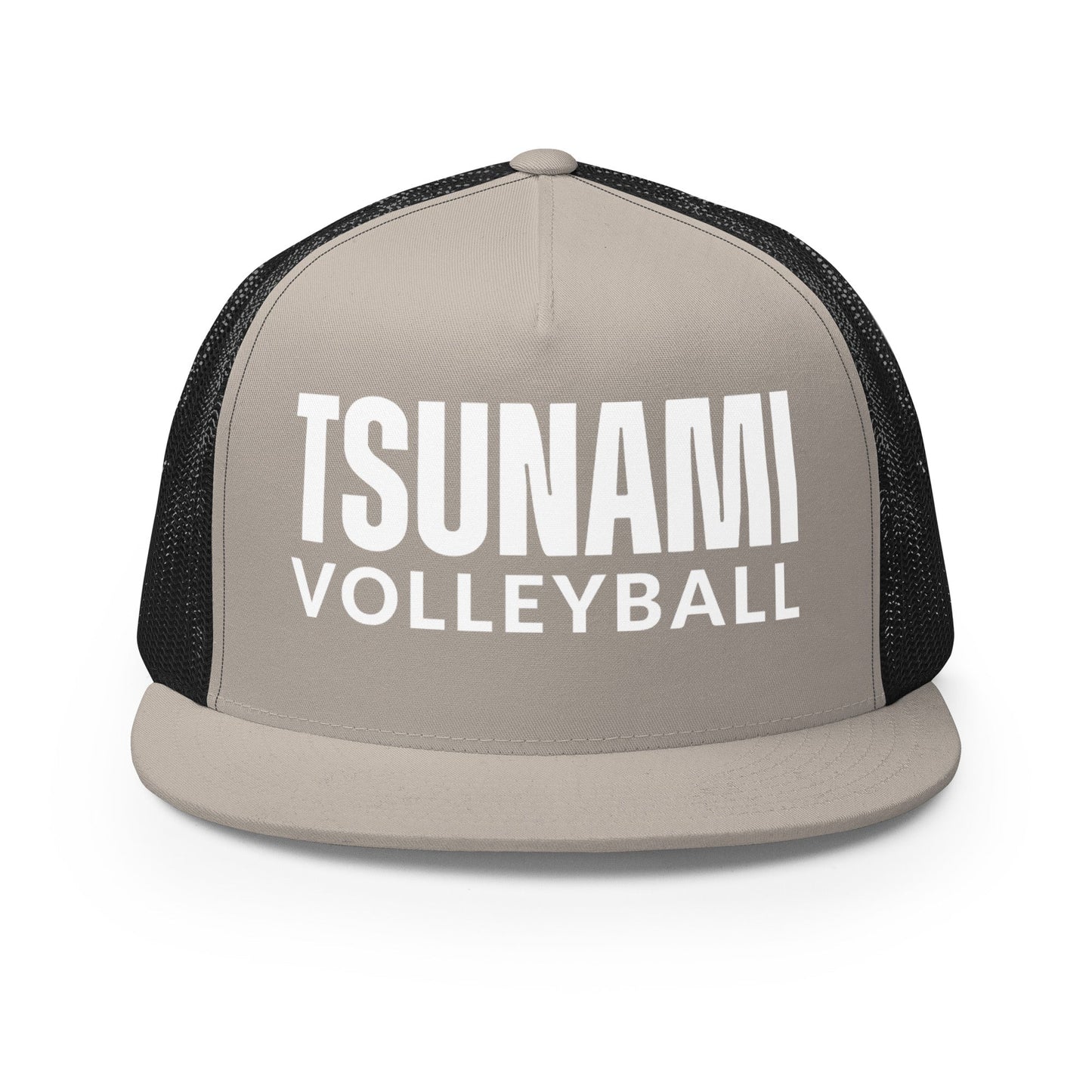 Performance | 5 Panel Trucker Cap | Tsunami Volleyball Club | Modern Script Logo