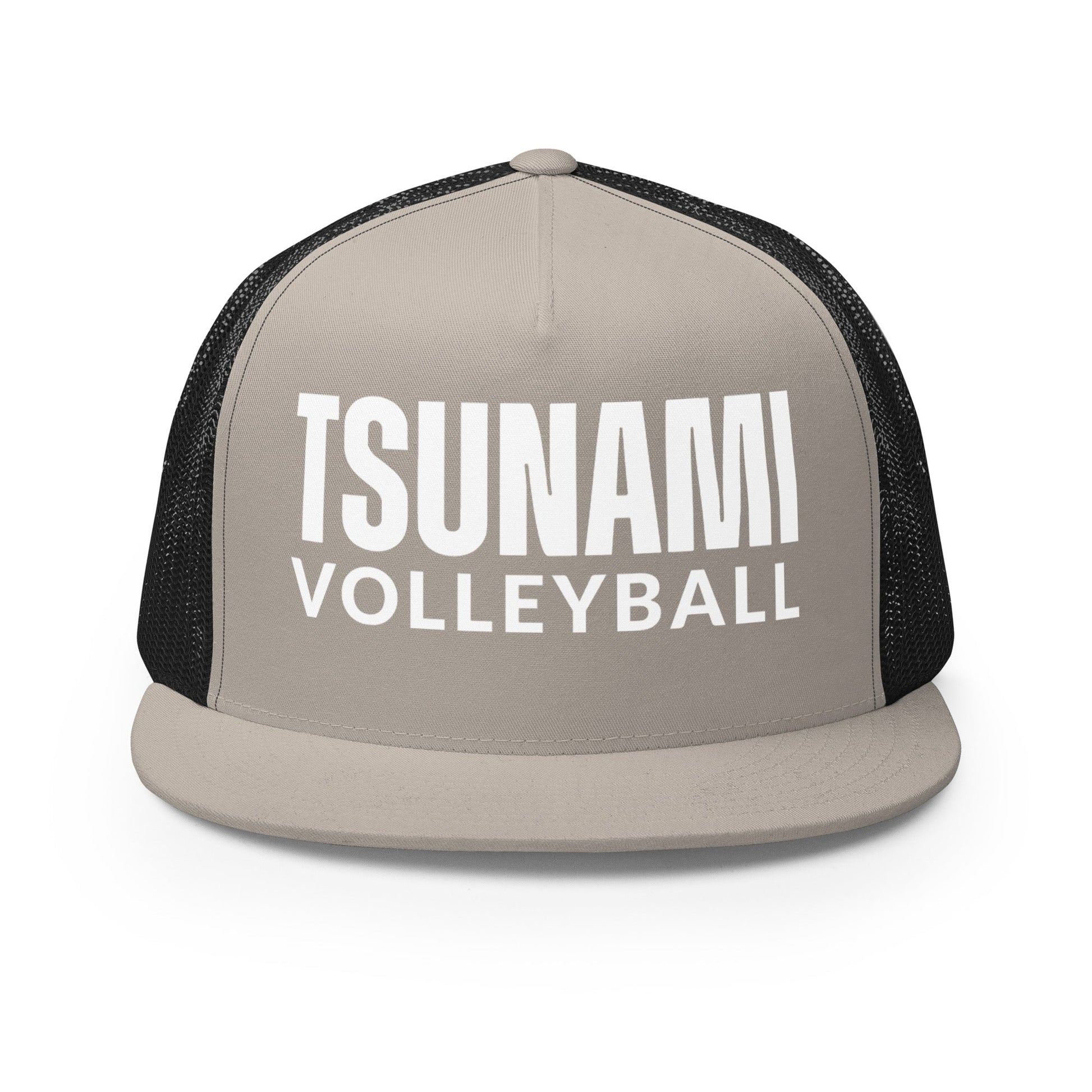 Performance | 5 Panel Trucker Cap | Tsunami Volleyball Club | Modern Script Logo