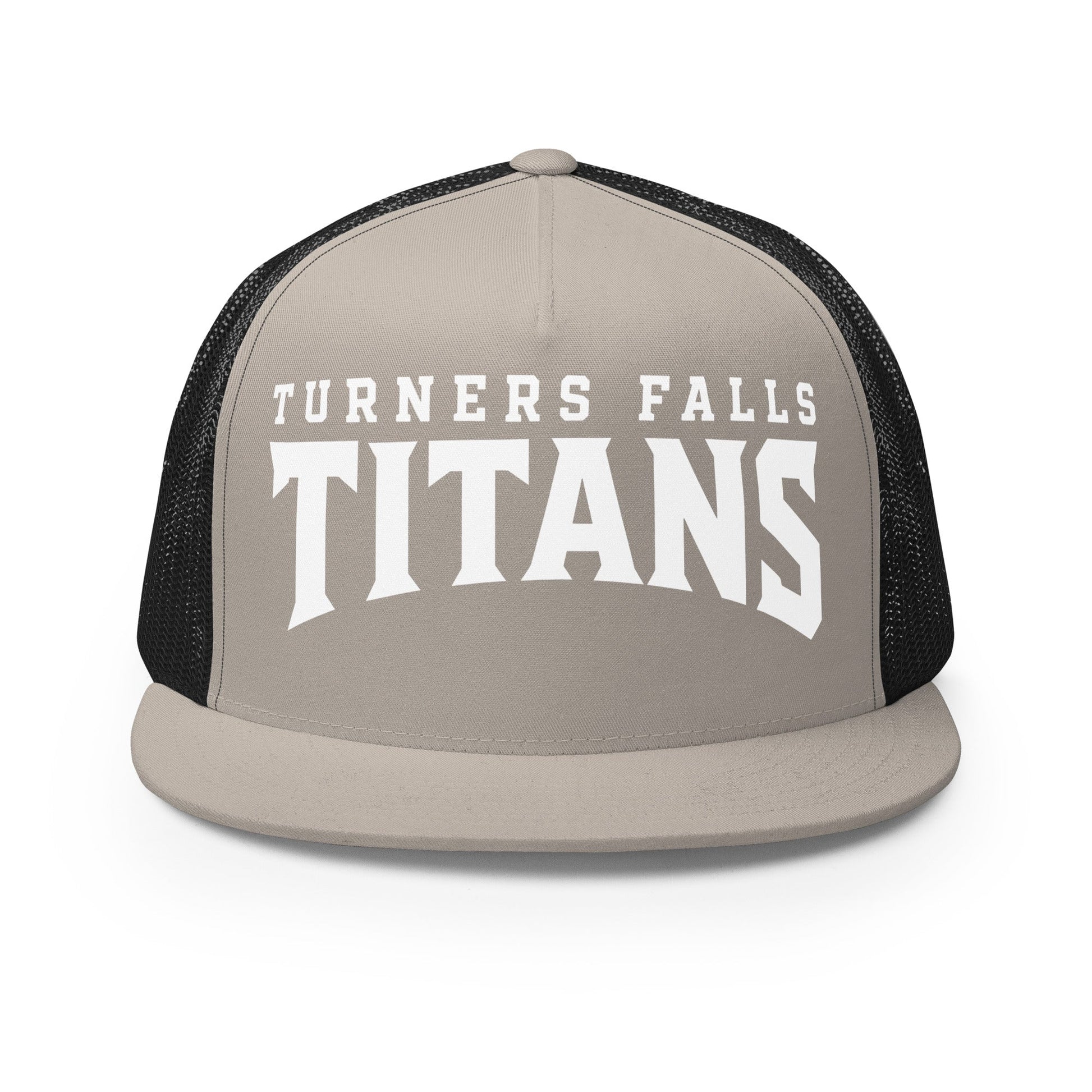 Performance | 5 Panel Trucker Cap | Turners Falls Titans | Titan Crest Logo
