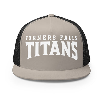 Performance | 5 Panel Trucker Cap | Turners Falls Titans | Titan Crest Logo