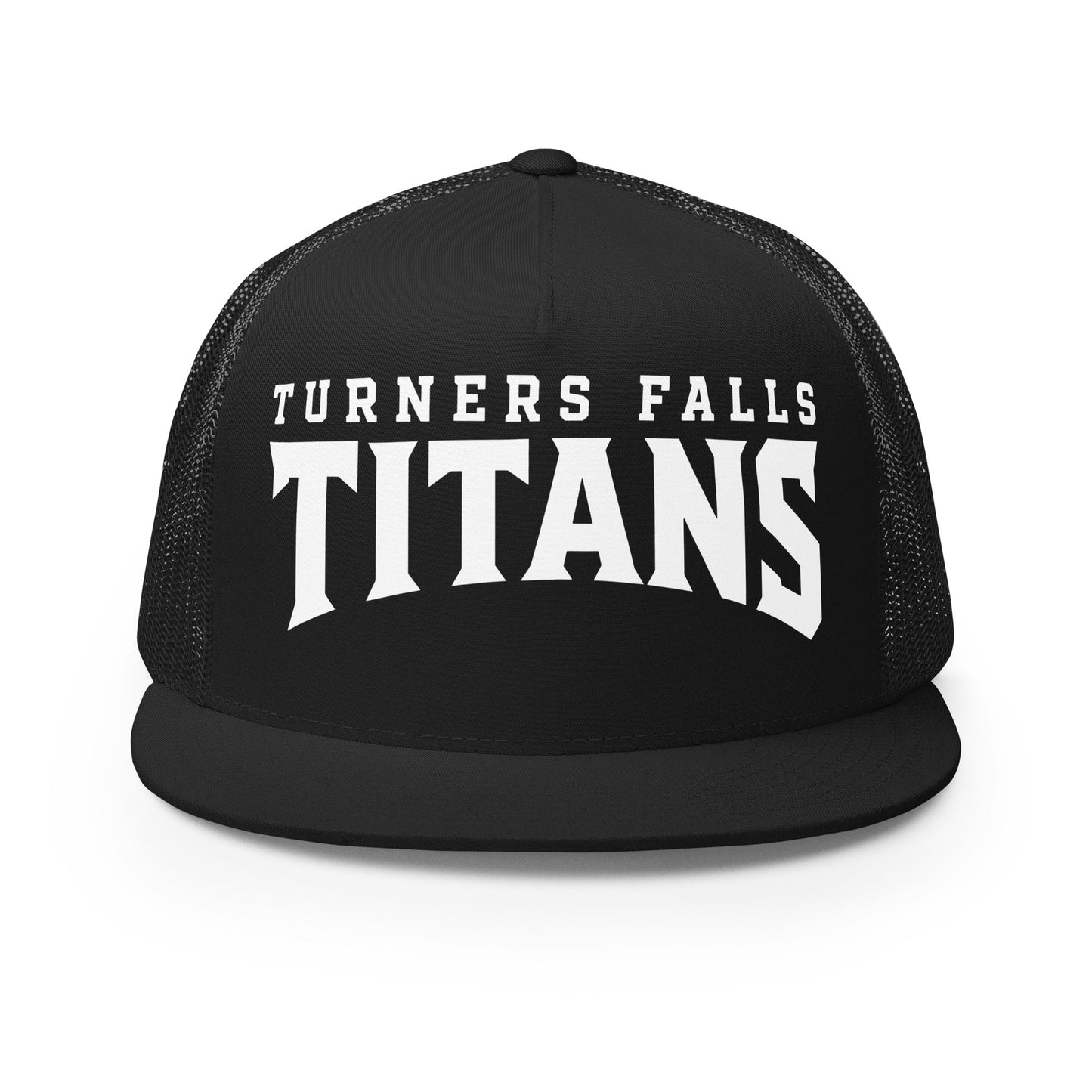 Performance | 5 Panel Trucker Cap | Turners Falls Titans | Titan Crest Logo