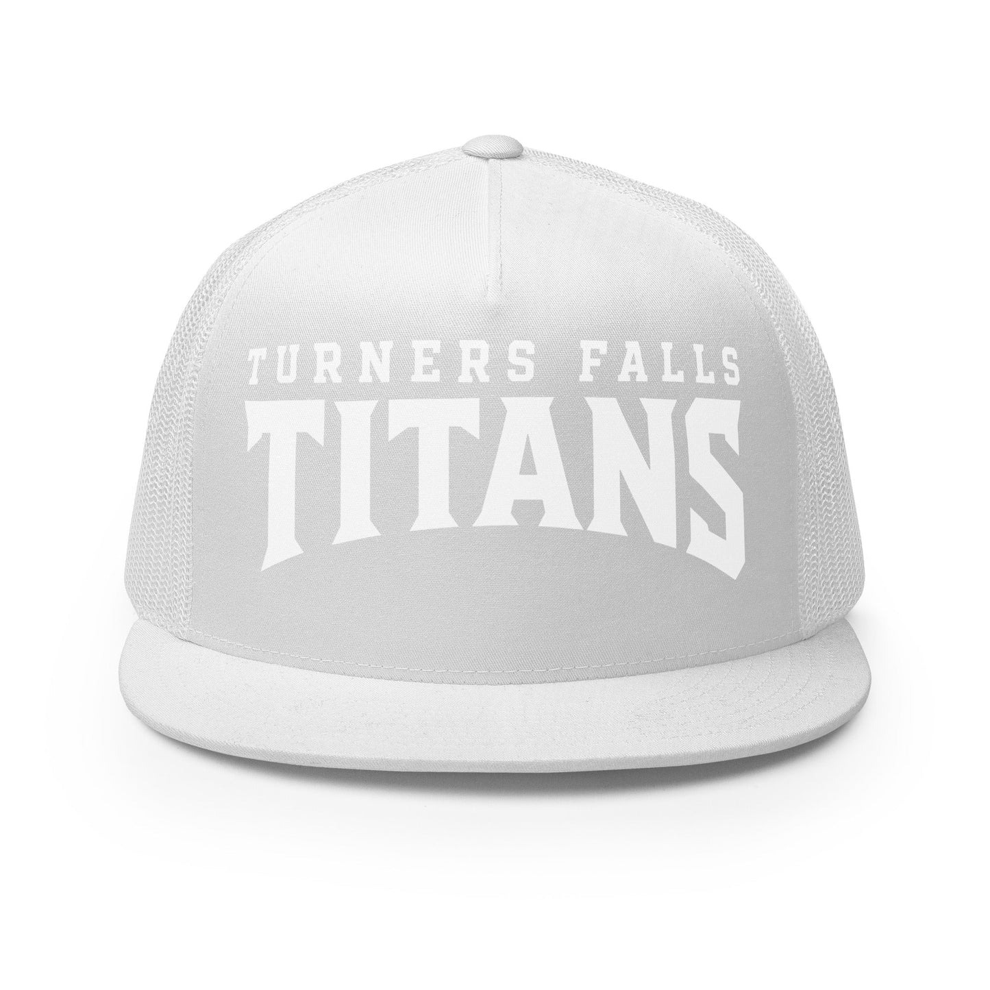 Performance | 5 Panel Trucker Cap | Turners Falls Titans | Titan Crest Logo