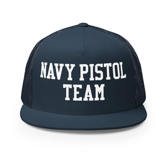 Performance | 5 Panel Trucker Cap | USNA Pistol Team | Crest Logo