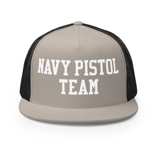 Performance | 5 Panel Trucker Cap | USNA Pistol Team | Crest Logo