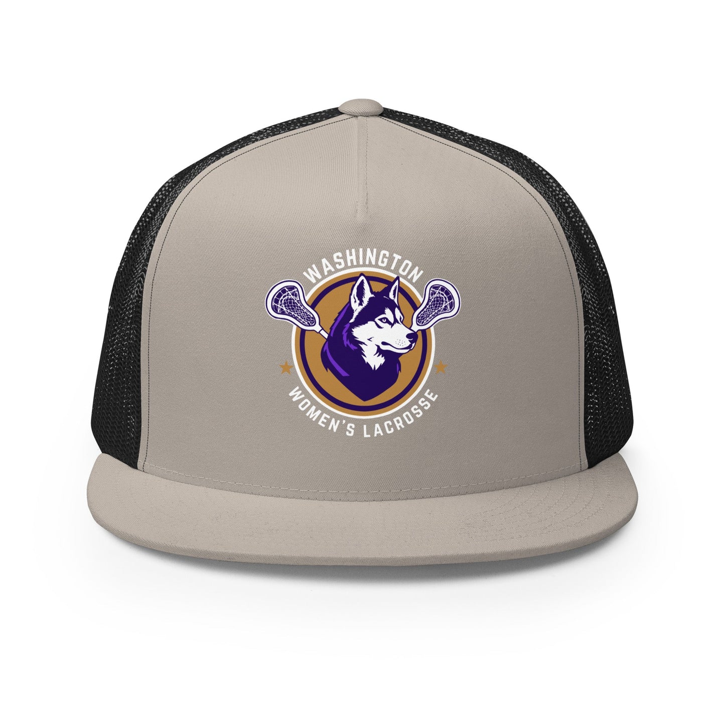 Performance | 5 Panel Trucker Cap | UW Women's Club Lacrosse | Badge Logo