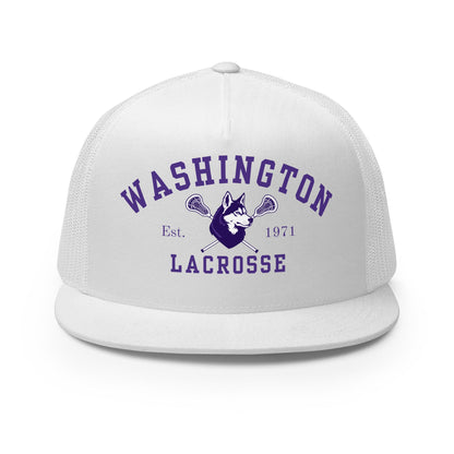Performance | 5 Panel Trucker Cap | UW Women's Club Lacrosse | Washington Lacrosse Logo
