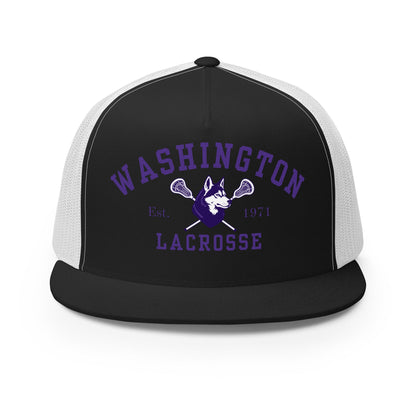 Performance | 5 Panel Trucker Cap | UW Women's Club Lacrosse | Washington Lacrosse Logo