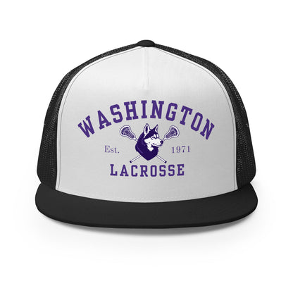 Performance | 5 Panel Trucker Cap | UW Women's Club Lacrosse | Washington Lacrosse Logo