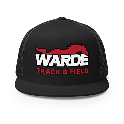 Performance | 5 Panel Trucker Cap | Warde Track and Field | Alt Logo