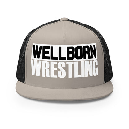 Performance | 5 Panel Trucker Cap | Wellborn Youth Wrestling | Script Logo