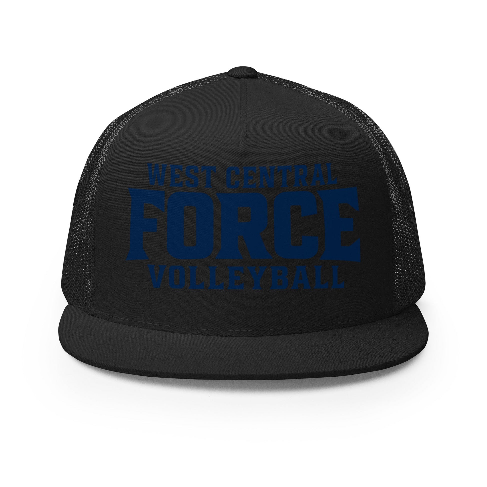 Performance | 5 Panel Trucker Cap | West Central Force Volleyball | Blue Logo