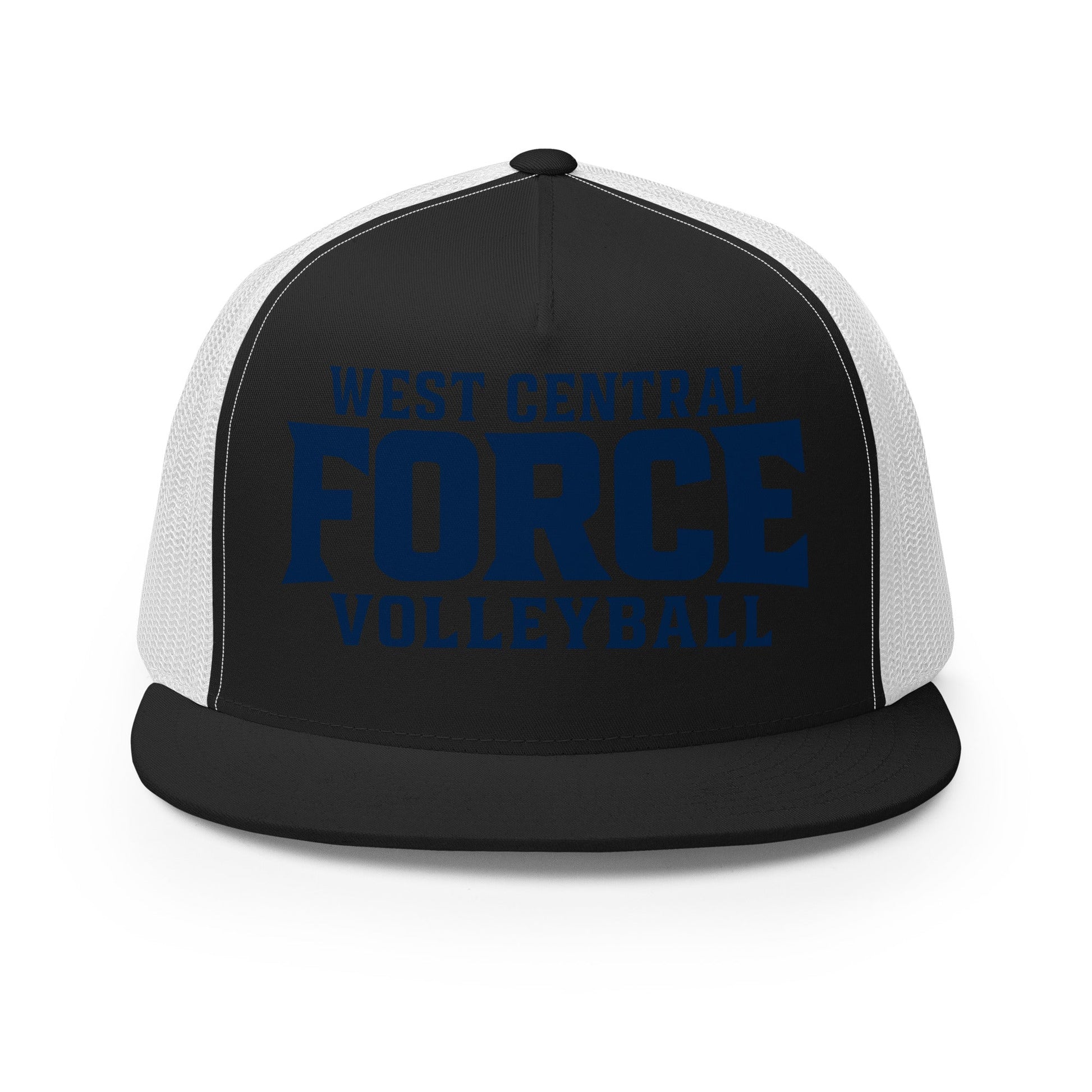 Performance | 5 Panel Trucker Cap | West Central Force Volleyball | Blue Logo