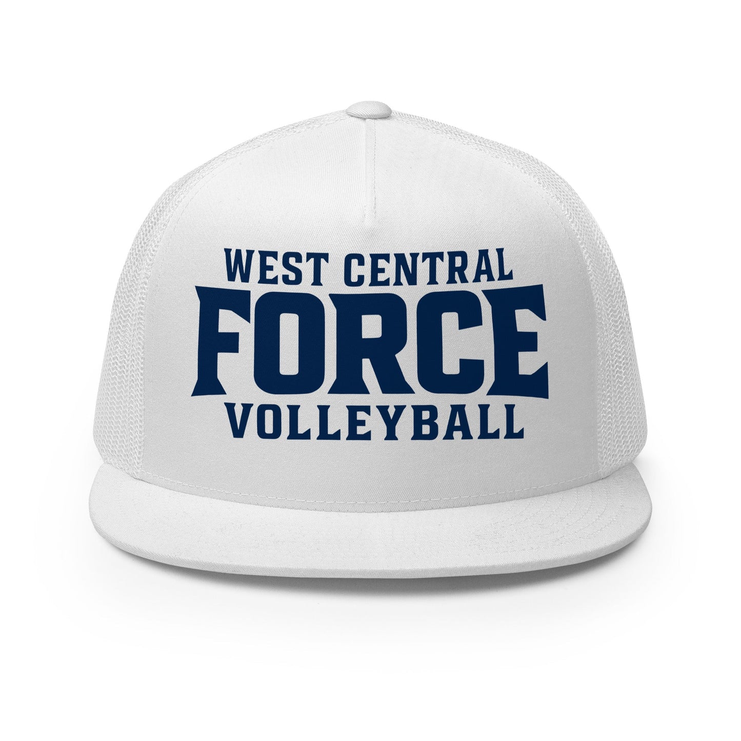 Performance | 5 Panel Trucker Cap | West Central Force Volleyball | Blue Logo